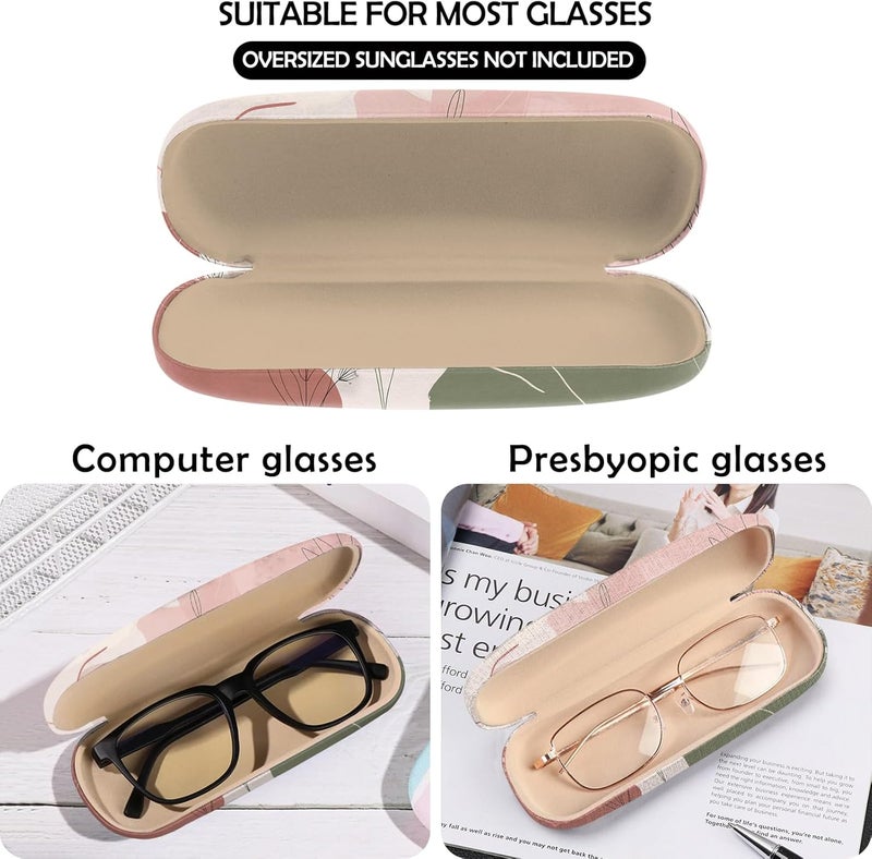 Cabreche Glasses Case Hard Shell Eyeglass Portable Glasses Eyeglasses Holder Box with Cleaning Cloth Women Girls Men Cute - Image 3